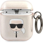Karl Lagerfeld KLA2UKHGD AirPods cover zloty/gold Glitter Karl`s Head - (KF000840-0)