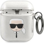Karl Lagerfeld KLA2UKHGS AirPods cover srebrny/silver Glitter Karl`s Head - (KF000834-0)