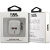 Karl Lagerfeld KLA2UKHGS AirPods cover srebrny/silver Glitter Karl`s Head - (KF000834-0)