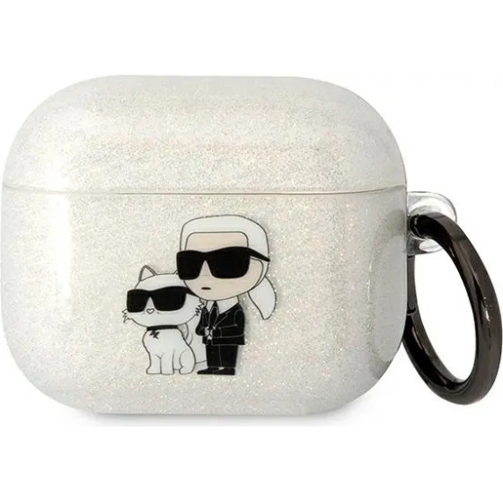 Karl Lagerfeld KLA3HNKCTGT Airpods 3 cover transparent Gliter Karl&Choupette - (KF001576-0)