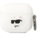 Karl Lagerfeld KLA3RUNCHH AirPods 3 cover white/white Silicone Choupette Head 3D - (KF001473-0)