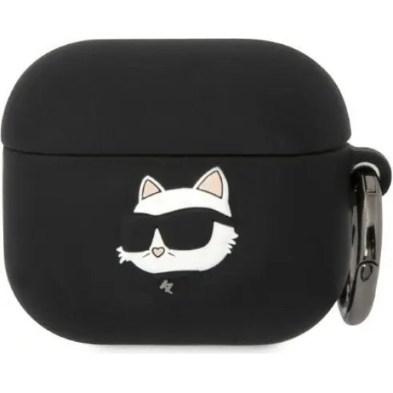 Karl Lagerfeld KLA3RUNCHK AirPods 3 cover black/black Silicone Choupette Head 3D - (KF001470-0)