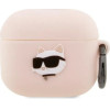 Karl Lagerfeld KLA3RUNCHP AirPods 3 cover pink/pink Silicone Choupette Head 3D - (KF001476-0)