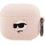 Karl Lagerfeld KLA3RUNCHP AirPods 3 cover pink/pink Silicone Choupette Head 3D - (KF001476-0)