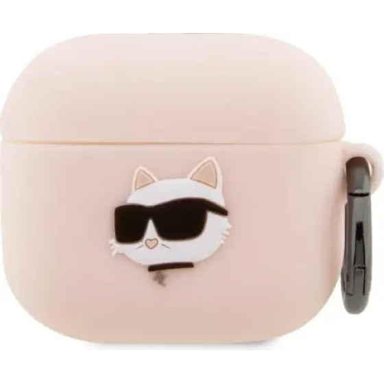 Karl Lagerfeld KLA3RUNCHP AirPods 3 cover pink/pink Silicone Choupette Head 3D - (KF001476-0)