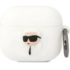 Karl Lagerfeld KLA3RUNIKH AirPods 3 cover white/white Silicone Karl Head 3D - (KF001464-0)