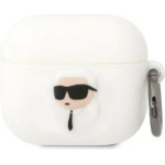 Karl Lagerfeld KLA3RUNIKH AirPods 3 cover white/white Silicone Karl Head 3D - (KF001464-0)