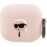 Karl Lagerfeld KLA3RUNIKP AirPods 3 cover pink/pink Silicone Karl Head 3D - (KF001467-0)