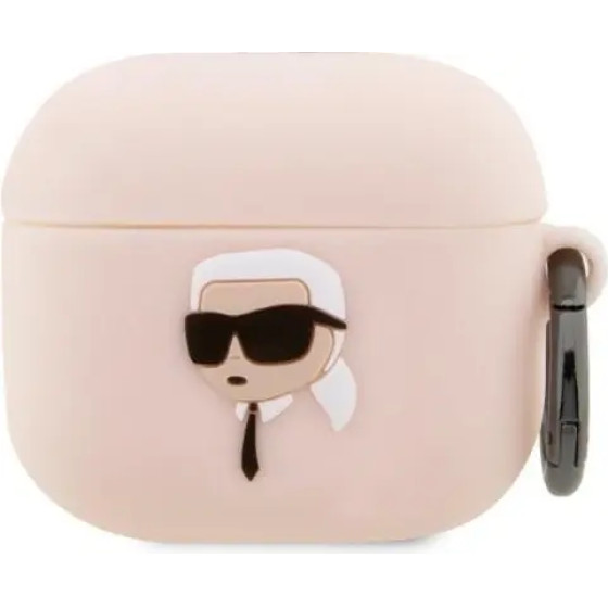 Karl Lagerfeld KLA3RUNIKP AirPods 3 cover pink/pink Silicone Karl Head 3D - (KF001467-0)