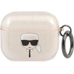 Karl Lagerfeld KLA3UKHGD AirPods 3 cover zloty/gold Glitter Karl`s Head - (KF000842-0)