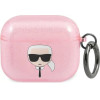 Karl Lagerfeld KLA3UKHGP AirPods 3 cover rozowy/pink Glitter Karl`s Head - (KF000839-0)