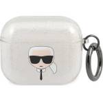 Karl Lagerfeld KLA3UKHGS AirPods 3 cover srebrny/silver Glitter Karl`s Head - (KF000836-0)