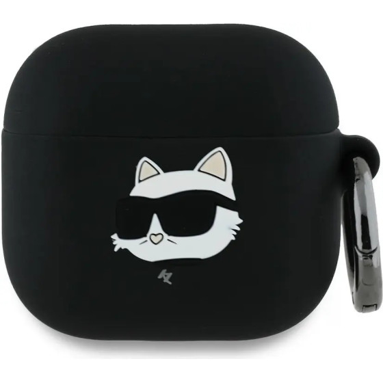 Karl Lagerfeld KLA4RUNCHK AirPods 4 cover black/black Silicone Choupette Head 3D - (KF002504-0)