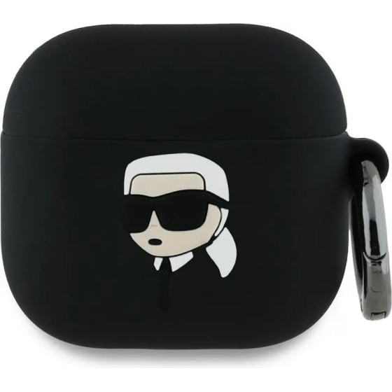 Karl Lagerfeld KLA4RUNIKK AirPods 4 cover black/black Silicone Karl Head 3D - (KF002506-0)