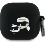 Karl Lagerfeld KLA4RUNKCHK AirPods 4 cover black/black Silicone Karl&Chaupette Head 3D - (KF002507-0)