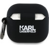 Karl Lagerfeld KLA4RUNKCHK AirPods 4 cover black/black Silicone Karl&Chaupette Head 3D - (KF002507-0)