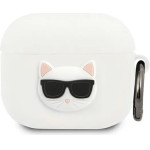 Karl Lagerfeld KLACA3SILCHWH AirPods 3 cover bialy/white Silicone Choupette - (KF000649-0)