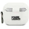 Karl Lagerfeld KLACA3SILCHWH AirPods 3 cover bialy/white Silicone Choupette - (KF000649-0)
