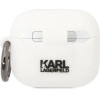 Karl Lagerfeld KLACA3SILKCW AirPods 3 cover white/white Silicone Karl & Choupette - (KF001580-0)