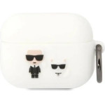 Karl Lagerfeld KLACAPSILKCW AirPods Pro cover white/white Silicone Karl & Choupette - (KF001446-0)