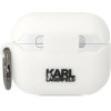Karl Lagerfeld KLACAPSILKCW AirPods Pro cover white/white Silicone Karl & Choupette - (KF001446-0)