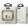 Karl Lagerfeld KLACAPSILKCW AirPods Pro cover white/white Silicone Karl & Choupette - (KF001446-0)