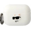 Karl Lagerfeld KLAP2RUNCHH AirPods Pro 2 cover white/white Silicone Choupette Head 3D - (KF001481-0)