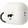 Karl Lagerfeld KLAP2RUNCHH AirPods Pro 2 cover white/white Silicone Choupette Head 3D - (KF001481-0)