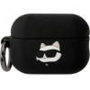 Karl Lagerfeld KLAP2RUNCHK AirPods Pro 2 cover black/black Silicone Choupette Head 3D - (KF001480-0)