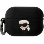 Karl Lagerfeld KLAP2RUNIKK AirPods Pro 2 cover black/black Silicone Karl Head 3D - (KF001477-0)