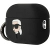 Karl Lagerfeld KLAP2RUNIKK AirPods Pro 2 cover black/black Silicone Karl Head 3D - (KF001477-0)