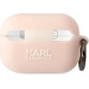 Karl Lagerfeld KLAP2RUNIKP AirPods Pro 2 cover pink/pink Silicone Karl Head 3D - (KF001479-0)