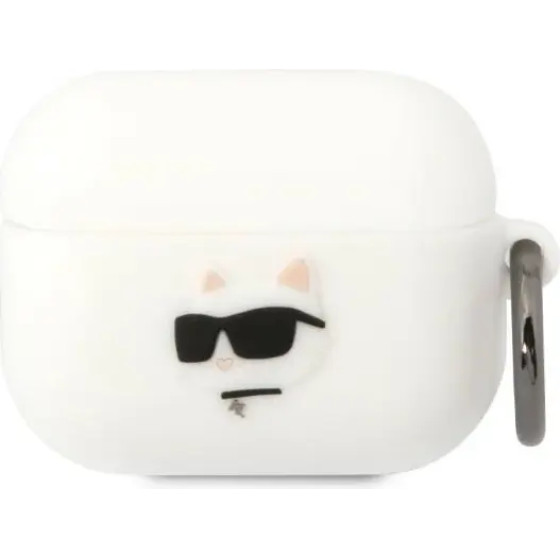 Karl Lagerfeld KLAPRUNCHH AirPods Pro cover white/white Silicone Choupette Head 3D - (KF001472-0)