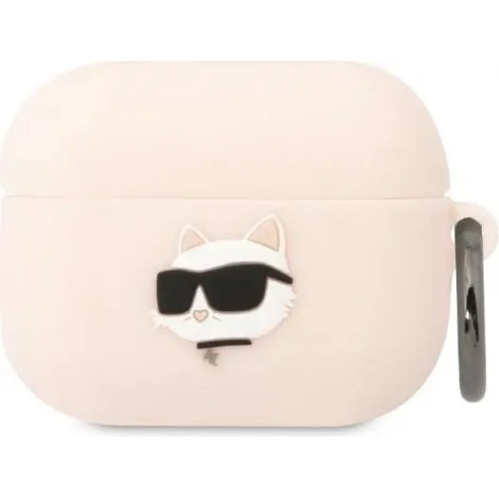Karl Lagerfeld KLAPRUNCHP AirPods Pro cover pink/pink Silicone Choupette Head 3D - (KF001475-0)