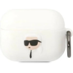 Karl Lagerfeld KLAPRUNIKH AirPods Pro cover white/white Silicone Karl Head 3D - (KF001463-0)