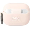 Karl Lagerfeld KLAPRUNIKP AirPods Pro cover pink/pink Silicone Karl Head 3D - (KF001466-0)
