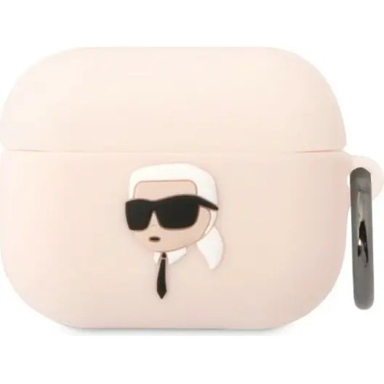 Karl Lagerfeld KLAPRUNIKP AirPods Pro cover pink/pink Silicone Karl Head 3D - (KF001466-0)