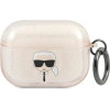 Karl Lagerfeld KLAPUKHGD AirPods Pro cover zloty/gold Glitter Karl`s Head - (KF000841-0)