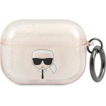 Karl Lagerfeld KLAPUKHGD AirPods Pro cover zloty/gold Glitter Karl`s Head - (KF000841-0)