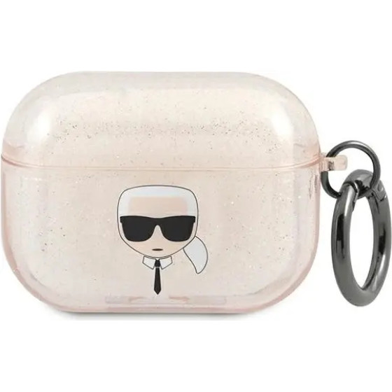 Karl Lagerfeld KLAPUKHGD AirPods Pro cover zloty/gold Glitter Karl`s Head - (KF000841-0)