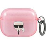 Karl Lagerfeld KLAPUKHGP AirPods Pro cover rozowy/pink Glitter Karl`s Head - (KF000838-0)