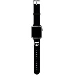 Karl Lagerfeld KLAWLSLCK Apple Watch Strap 42/44 / 45mm black / black strap Silicone Choupette Heads - (KF000856-0)