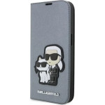 Karl Lagerfeld KLBKP14LSANKCPG iPhone 14 Pro 6.1'' bookcase silver/silver Saffiano Karl & Choupette - (KF001616-0)