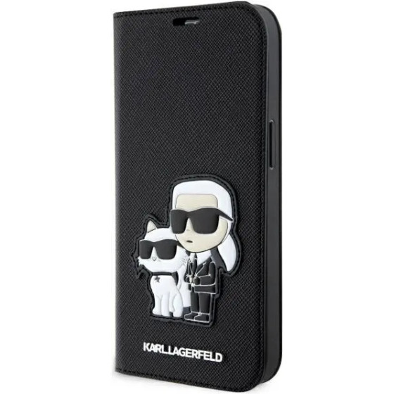 Karl Lagerfeld KLBKP14LSANKCPK iPhone 14 Pro 6.1'' bookcase black/black Saffiano Karl & Choupette - (KF001613-0)