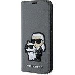 Karl Lagerfeld KLBKP14SSANKCPG iPhone 14 6.1 bookcase silver/silver Saffiano Karl & Choupette - (KF001615-0)