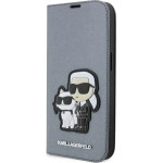 Karl Lagerfeld KLBKP14XSANKCPG iPhone 14 Pro Max 6.7 bookcase silver/silver Saffiano Karl & Choupette - (KF001617-0)