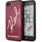 Karl Lagerfeld KLHCI8DLKSRE iPhone 7/8 SE 2020 / SE 2022 czerwony/red hard case Signature Glitter - (KF000211-0)