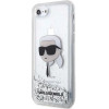 Karl Lagerfeld KLHCI8LNKHCH iPhone 7/8/ SE 2020/2022 silver/silver hardcase Glitter Karl Head - (KF001528-0)