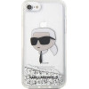 Karl Lagerfeld KLHCI8LNKHCH iPhone 7/8/ SE 2020/2022 silver/silver hardcase Glitter Karl Head - (KF001528-0)
