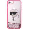 Karl Lagerfeld KLHCI8LNKHCP iPhone 7/8/ SE 2020/2022 pink/pink hardcase Glitter Karl Head - (KF001529-0)